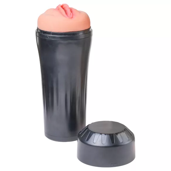 Desirel True Touch - realistisk vibratorficka - natur/svart