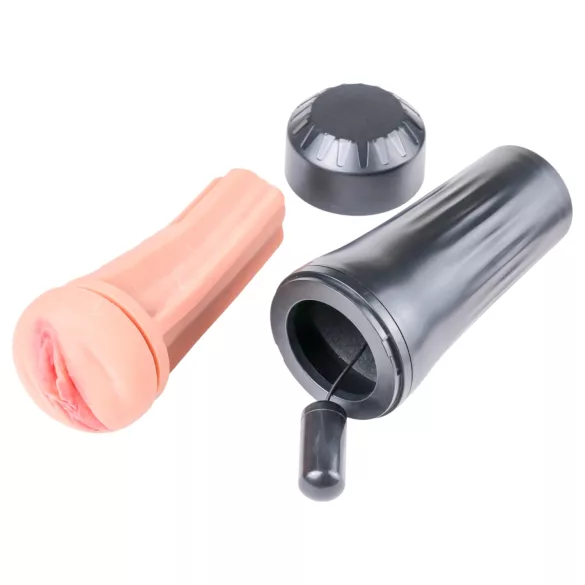 Desirel True Touch - realistisk vibratorficka - natur/svart