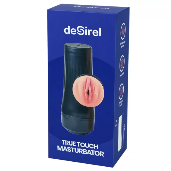 Desirel True Touch - realistisk vibratorficka - natur/svart