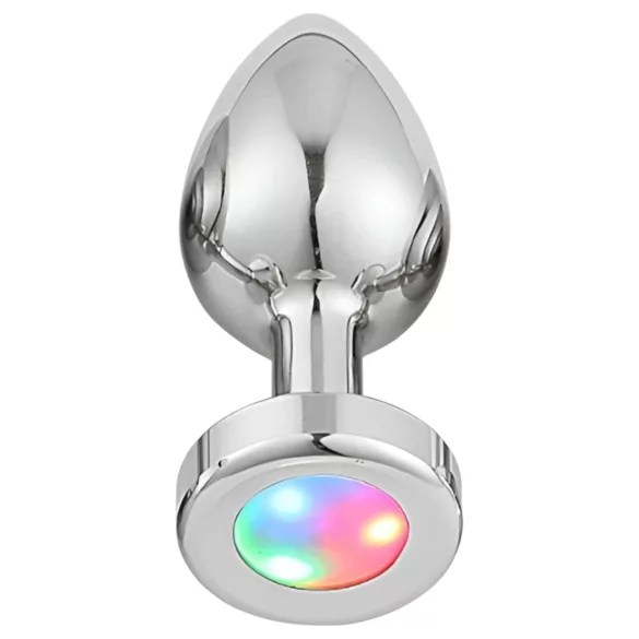 Desirel GlowPlug - analplugg med ljus - liten - silver