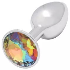 Sunfo - analplugg metall gul sten silver