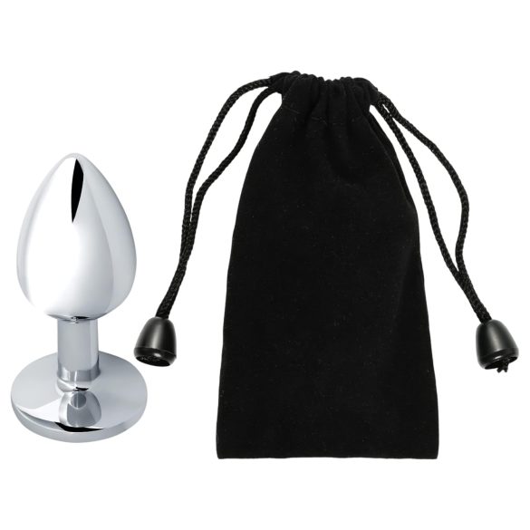 Sunfo - analplugg metall gul sten silver