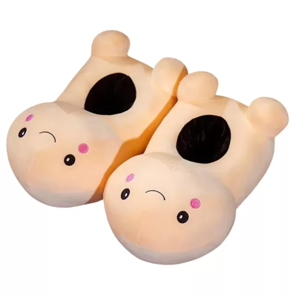 Penistofflor - mjuk plysch - naturfärg