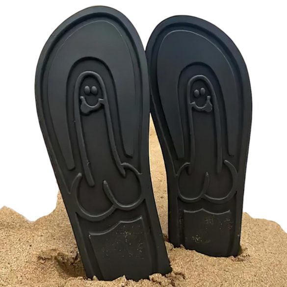 Flip-flops med kul klack - Svart - 44/45