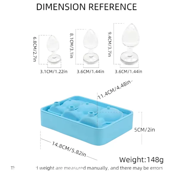 Analplugg isbitsform (blå)