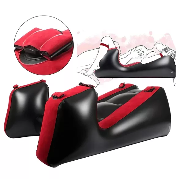 Desirel Magic Pillow - uppblåsbar sexsoffa för sexställningar (röd)