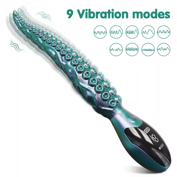 Monster Fuck - Bläckfiskvibrator - Vibrerande - Grön
