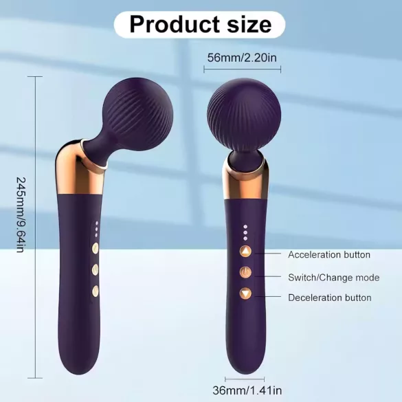 Massager - böjd vibrator - uppladdningsbar - svart