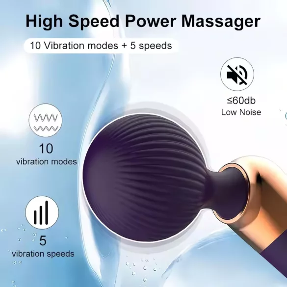 Massager - böjd vibrator - uppladdningsbar - svart