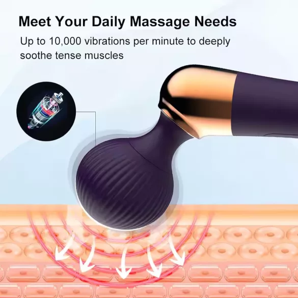 Massager - böjd vibrator - uppladdningsbar - svart