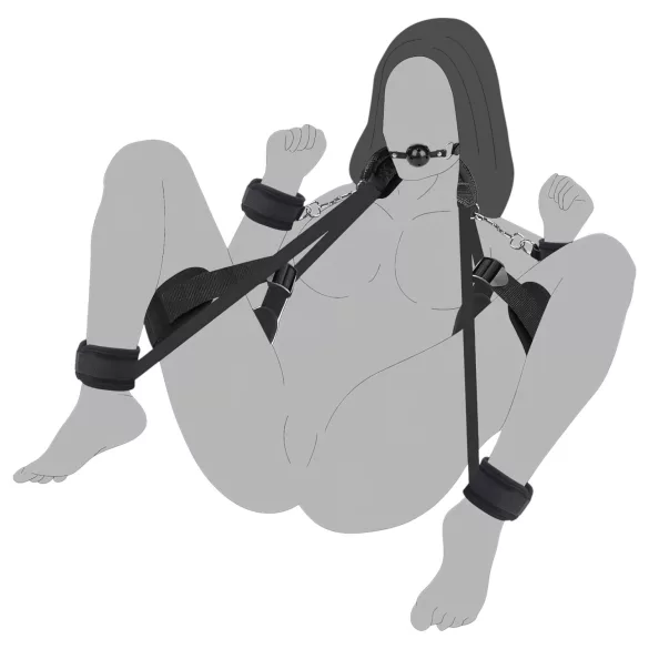 Lonely - BDSM handbojor set - svart