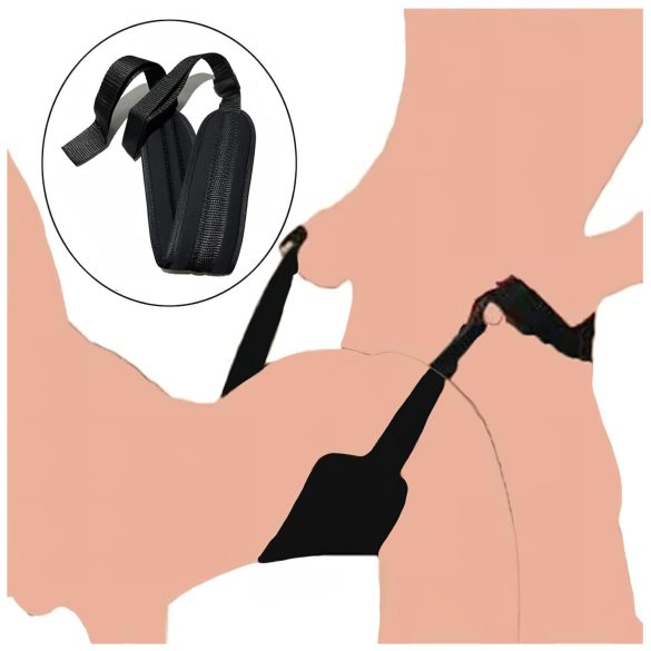 Lonely - bdsm ställningssele - justerbar - svart