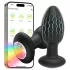 Desirel - Vibrerande analplugg med färgskiftande LED-ljus - appstyrd, 10 vibrationslägen (svart)