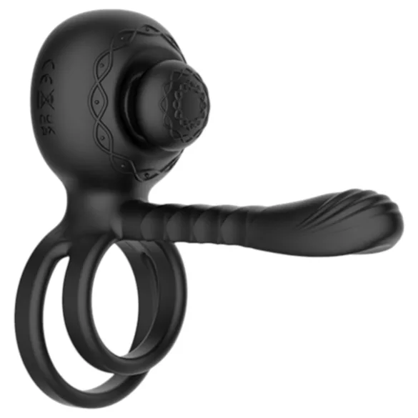 Biu-Biu - penisring och parvibrator - svart