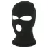 Balaclava - stickad mask med 3 hål - svart