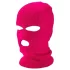 Balaklava - stickad kukmask med 3 öppningar (mörkrosa)