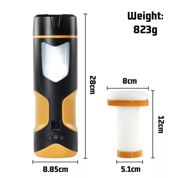 Lonely - masturbator med stöt- och roterande funktion - svart