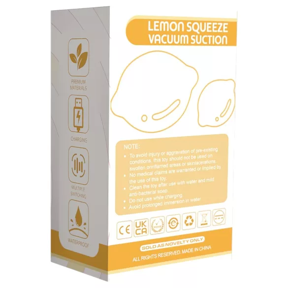 Lemon Squeeze - klitorissugande vibrator i citronform (gul)