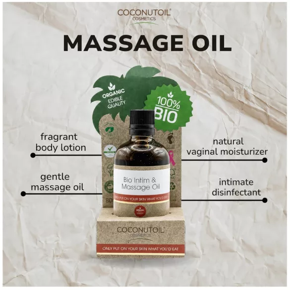 Coconutoil - intim- och massageolja - bio kokosolja - 80ml
