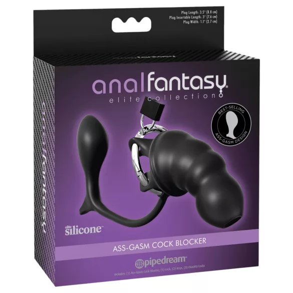 Pipedream Anal Fantasy Elite - analplug och penisbur (svart)