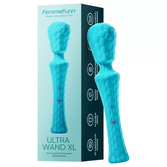 FemmeFunn - massagevibrator stav XL - premium silikon turkos