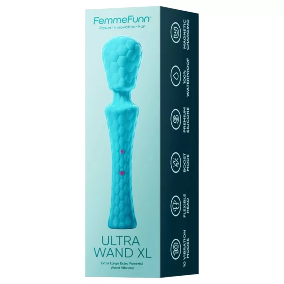 FemmeFunn - massagevibrator stav XL - premium silikon turkos