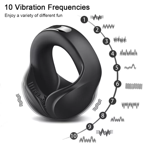 AlvUp - vibratorring för penis - svart