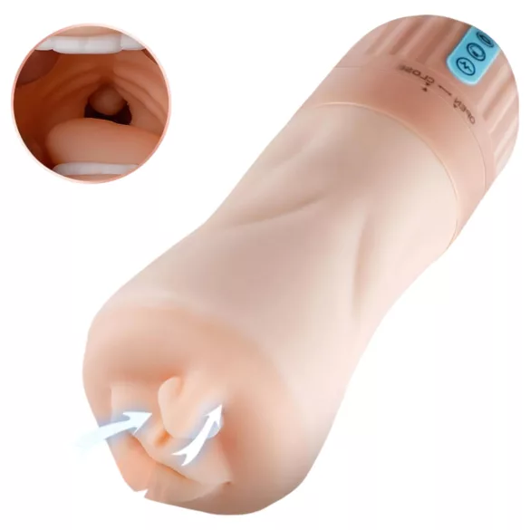 Lonely - elektrisk masturbator med sug och vibration - naturfärg