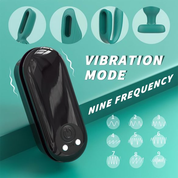 Sex HD - trådlös fjärr, 4-delad vibrator set (grön)