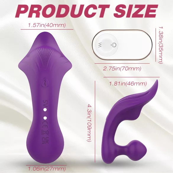 Sex HD Chomper - vibrator för klitoris och anal - vattentät - lila