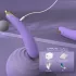Sex HD - vibrator - böjd form - silikon lila