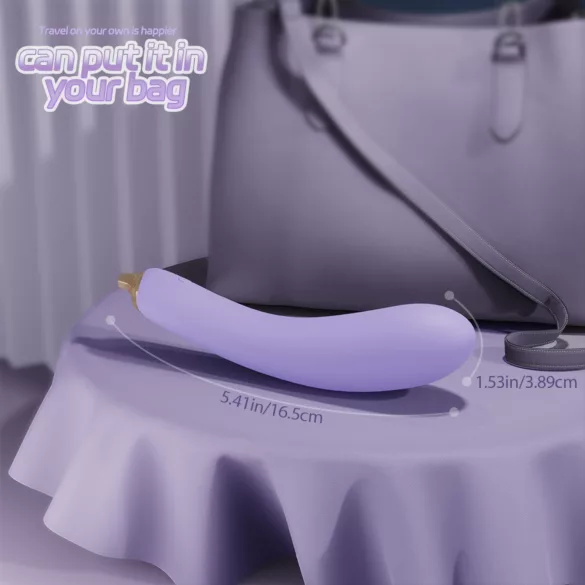 Sex HD - vibrator - böjd form - silikon lila