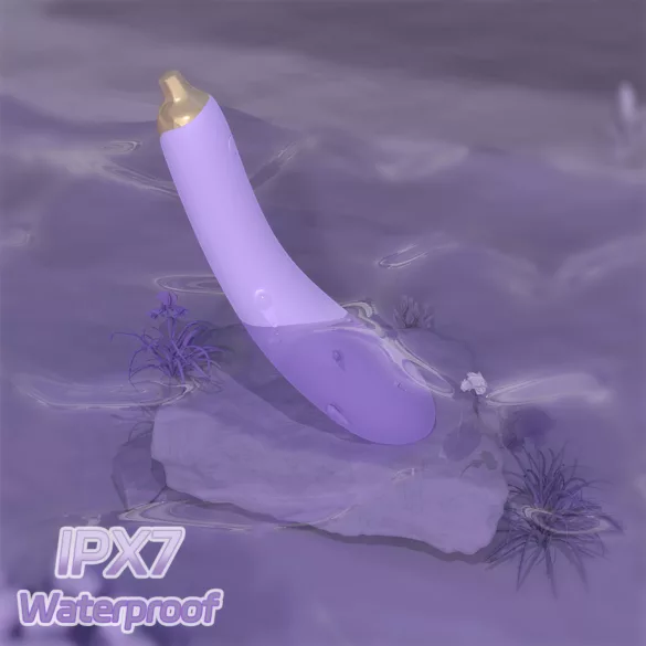 Sex HD - vibrator - böjd form - silikon lila