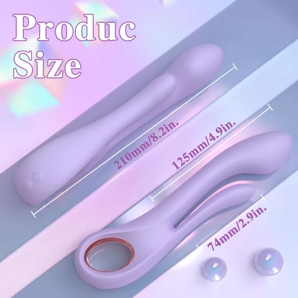 Sex HD Kaethe - rabbitvibrator med klitorisarm - silikon lila