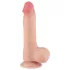 Lovetoy - realistisk dildo med pung - dubbelskiktad silikon 20cm natur