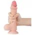 Lovetoy - realistisk dildo med pung - dubbelskiktad silikon 20cm natur