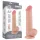 Lovetoy - dildo med pung - dubbel lager - 20,8 cm - naturfärg