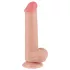 Lovetoy - dildo med pung - dubbel lager - 20,8 cm - naturfärg