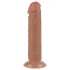 Lovetoy Sliding-Skin - dildo med sugkopp - dubbel lager - 20cm natur