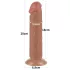 Lovetoy Sliding-Skin - dildo med sugkopp - dubbel lager - 20cm natur