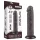 Lovetoy Sliding-Skin - dildo med sugkopp - dubbel lager - 20cm brun