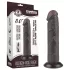 Lovetoy Sliding-Skin - dildo med sugkopp - dubbel lager - 20cm brun