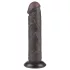 Lovetoy Sliding-Skin - dildo med sugkopp - dubbel lager - 20cm brun
