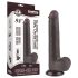 Lovetoy Glid-Skin - Sugkopp Dubbel Lager Dildo - 20,8 cm (brun)