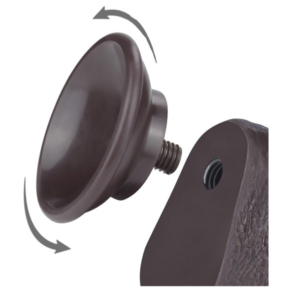 Lovetoy Glid-Skin - Sugkopp Dubbel Lager Dildo - 20,8 cm (brun)