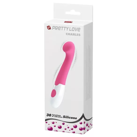 Pretty Love Charles - vattentät G-punktsvibrator (rosa)