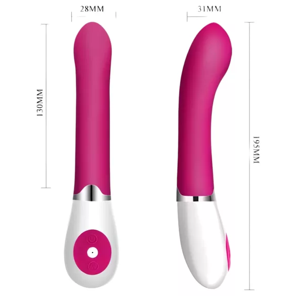 Pretty Love Daniel - G-punkt vibrator - vattentät - rosa/vit