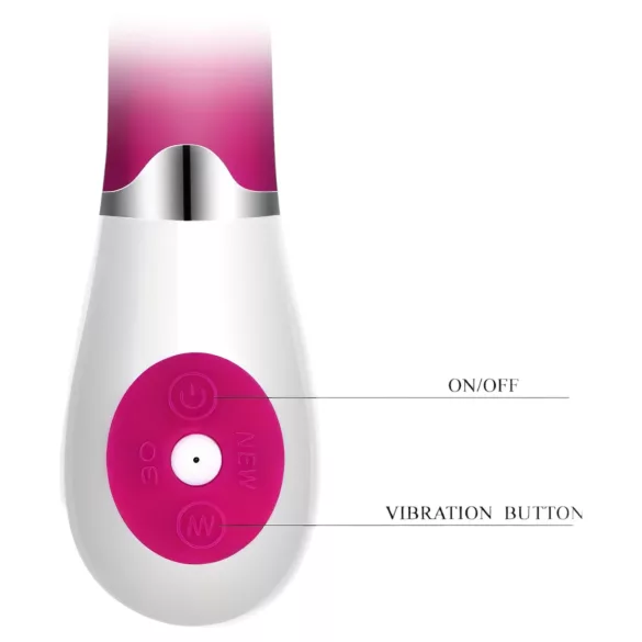 Pretty Love Daniel - G-punkt vibrator - vattentät - rosa/vit