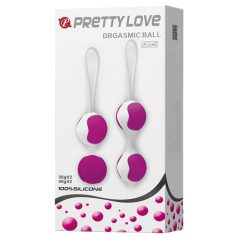   Pretty Love Orgasmic - geishakulor set - justerbar - vit/lila