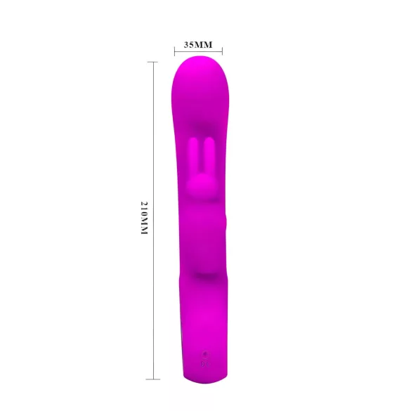 Pretty Love Webb - rabbitvibrator med klitorisstimulans - silikon rosa
